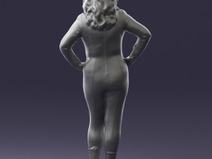 woman in black dress 0355 Modèle 3D