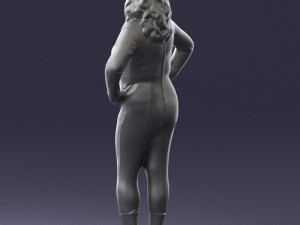 woman in black dress 0355 Modèle 3D