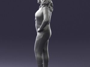 woman in black dress 0355 Modèle 3D