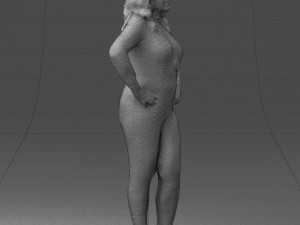 woman in black dress 0355 Modèle 3D