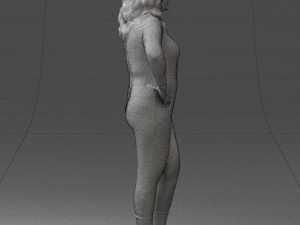 woman in black dress 0355 Modèle 3D