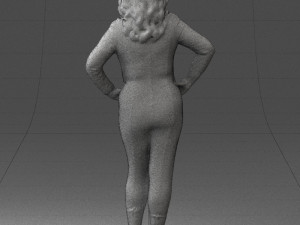 woman in black dress 0355 Modèle 3D