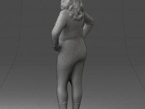 woman in black dress 0355 Modèle 3D