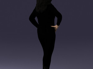 woman in black dress 0355 3d print ready 3D Print Model