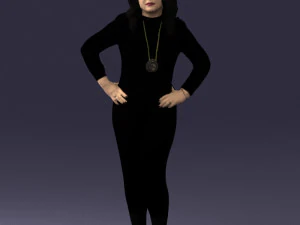 woman in black dress 0355 3d print ready 3D Print Model