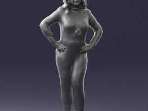 woman in black dress 0355 3d print ready 3D Print Model