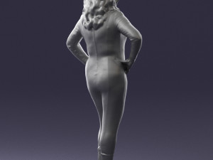 woman in black dress 0355 3d print ready 3D Print Model