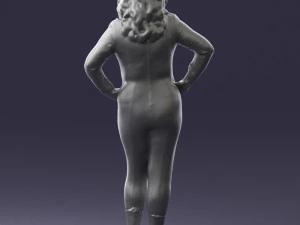 woman in black dress 0355 3d print ready 3D Print Model