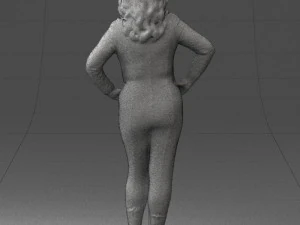 woman in black dress 0355 3d print ready 3D Print Model