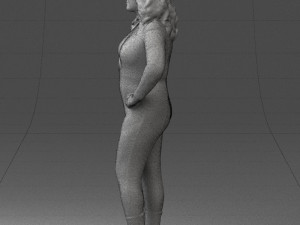 woman in black dress 0355 3d print ready 3D Print Model