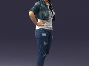 wonan in jeans dress 0353 3D 모델