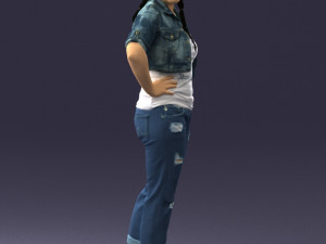 wonan in jeans dress 0353 3D 모델