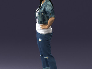 wonan in jeans dress 0353 3D 모델