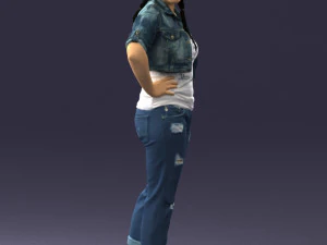 wonan in jeans dress 0353 3d print ready 3D Print Model