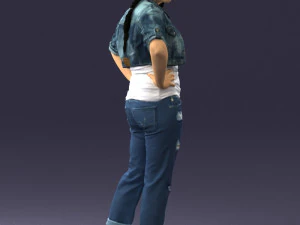 wonan in jeans dress 0353 3d print ready 3D Print Model