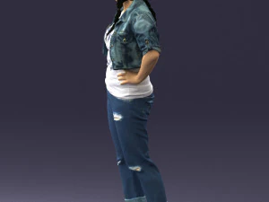 wonan in jeans dress 0353 3d print ready 3D Print Model