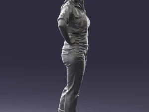 wonan in jeans dress 0353 3d print ready 3D Print Model