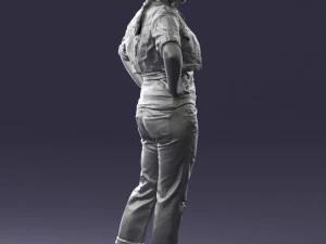 wonan in jeans dress 0353 3d print ready 3D Print Model
