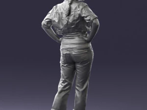 wonan in jeans dress 0353 3d print ready 3D Print Model