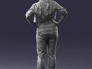 wonan in jeans dress 0353 3d print ready 3D Print Model