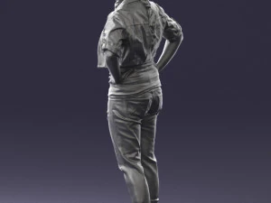 wonan in jeans dress 0353 3d print ready 3D Print Model