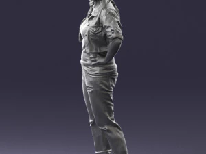 wonan in jeans dress 0353 3d print ready 3D Print Model