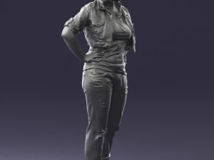 wonan in jeans dress 0353 3d print ready 3D Print Model