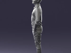 man in yellow trousers and white shirt 0370 3d print ready 3D Print Model