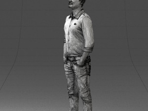 man in yellow trousers and white shirt 0370 3d print ready 3D Print Model