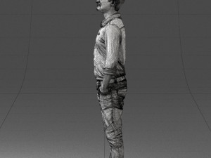 man in yellow trousers and white shirt 0370 3d print ready 3D Print Model