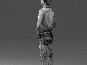 man in yellow trousers and white shirt 0370 3d print ready 3D Print Model