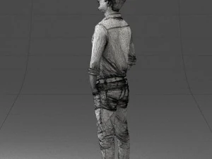 man in yellow trousers and white shirt 0370 3d print ready 3D Print Model