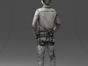 man in yellow trousers and white shirt 0370 3d print ready 3D Print Model