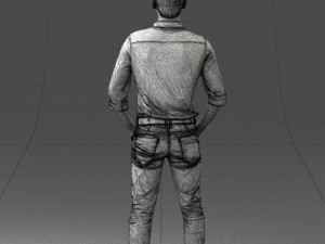 man in yellow trousers and white shirt 0370 3d print ready 3D Print Model