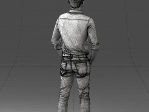 man in yellow trousers and white shirt 0370 3d print ready 3D Print Model