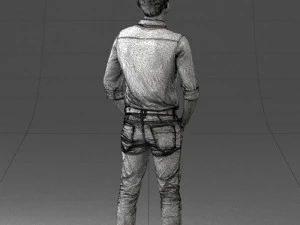 man in yellow trousers and white shirt 0370 3d print ready 3D Print Model