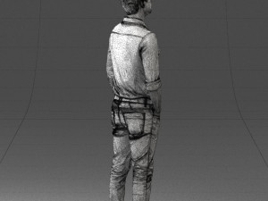 man in yellow trousers and white shirt 0370 3d print ready 3D Print Model