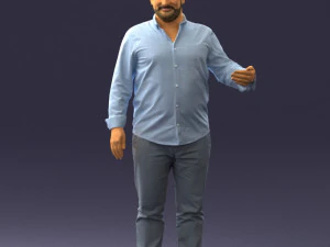 man in blue shirt 0368 3D Model