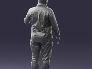 man in blue shirt 0368 3D Model