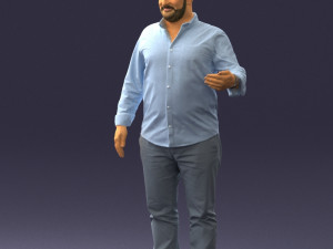 man in blue shirt 0368 3d print ready 3Dプリントモデル