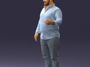 man in blue shirt 0368 3d print ready 3Dプリントモデル