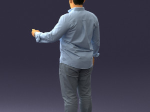 man in blue shirt 0368 3d print ready 3Dプリントモデル