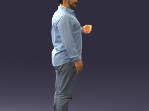 man in blue shirt 0368 3d print ready 3Dプリントモデル