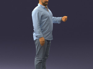 man in blue shirt 0368 3d print ready 3Dプリントモデル