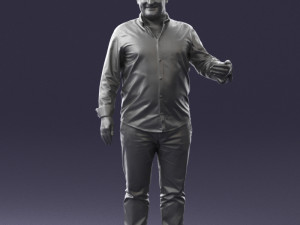 man in blue shirt 0368 3d print ready 3Dプリントモデル