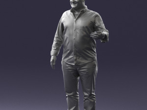 man in blue shirt 0368 3d print ready 3Dプリントモデル