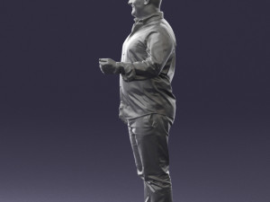man in blue shirt 0368 3d print ready 3Dプリントモデル
