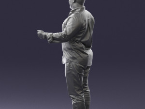 man in blue shirt 0368 3d print ready 3Dプリントモデル