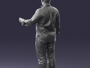 man in blue shirt 0368 3d print ready 3Dプリントモデル