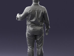 man in blue shirt 0368 3d print ready 3Dプリントモデル